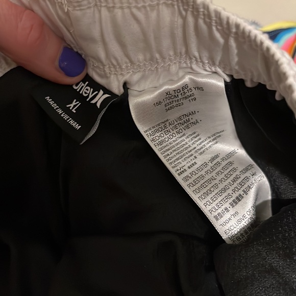 Boys XL Hurley Lined Swim Shorts - Picture 3 of 4